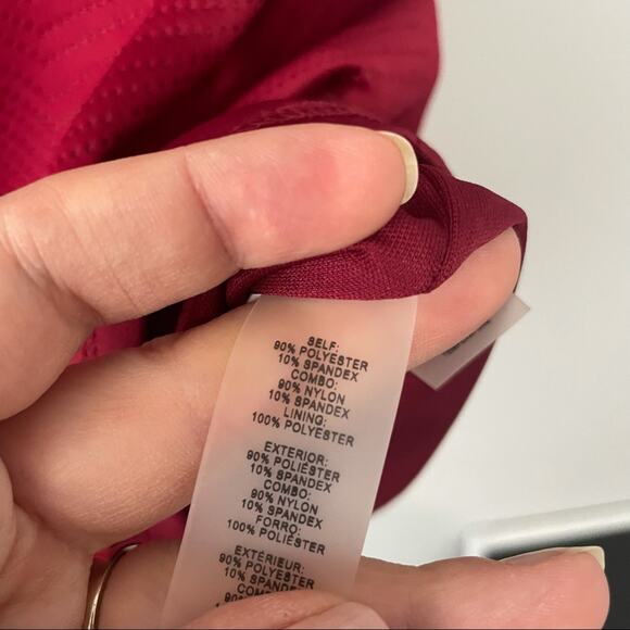 Guess red fit and flare dress mesh sleeveless cut out size 0 - Picture 7 of 9